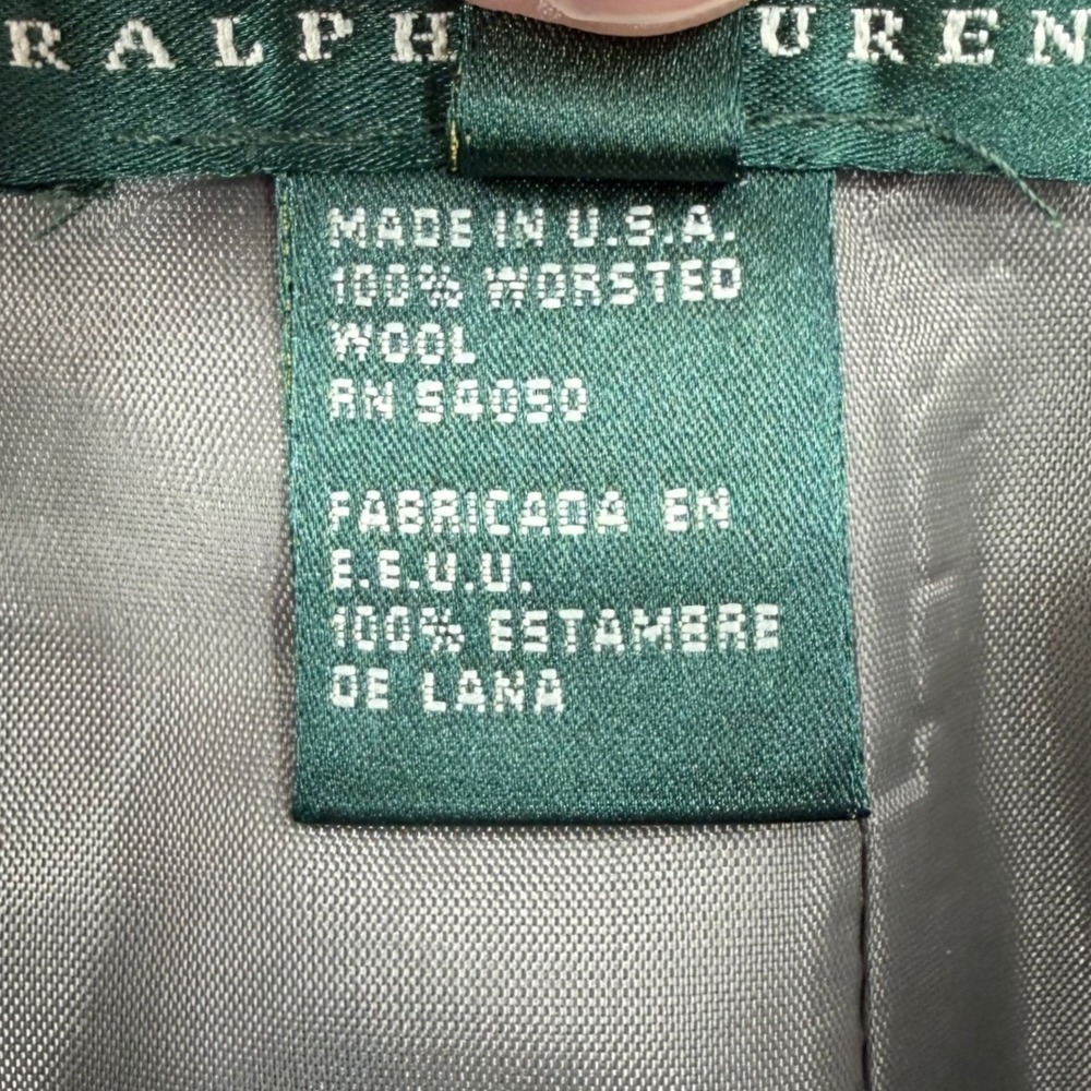 Vintage Lauren Ralph Lauren Trouser Women Size 6 Gray Pleated Wool High Rise USA - Picture 4 of 9